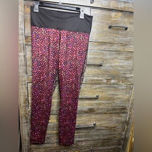 Victoria's Secret Black and Pink Leopard Leggings